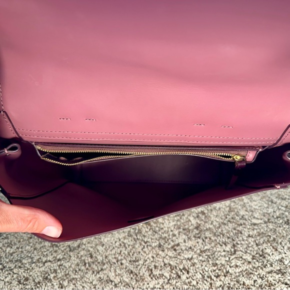 Plum Purple Kate Spade Backpack with Ballerina Pink Lining - Picture 4 of 5